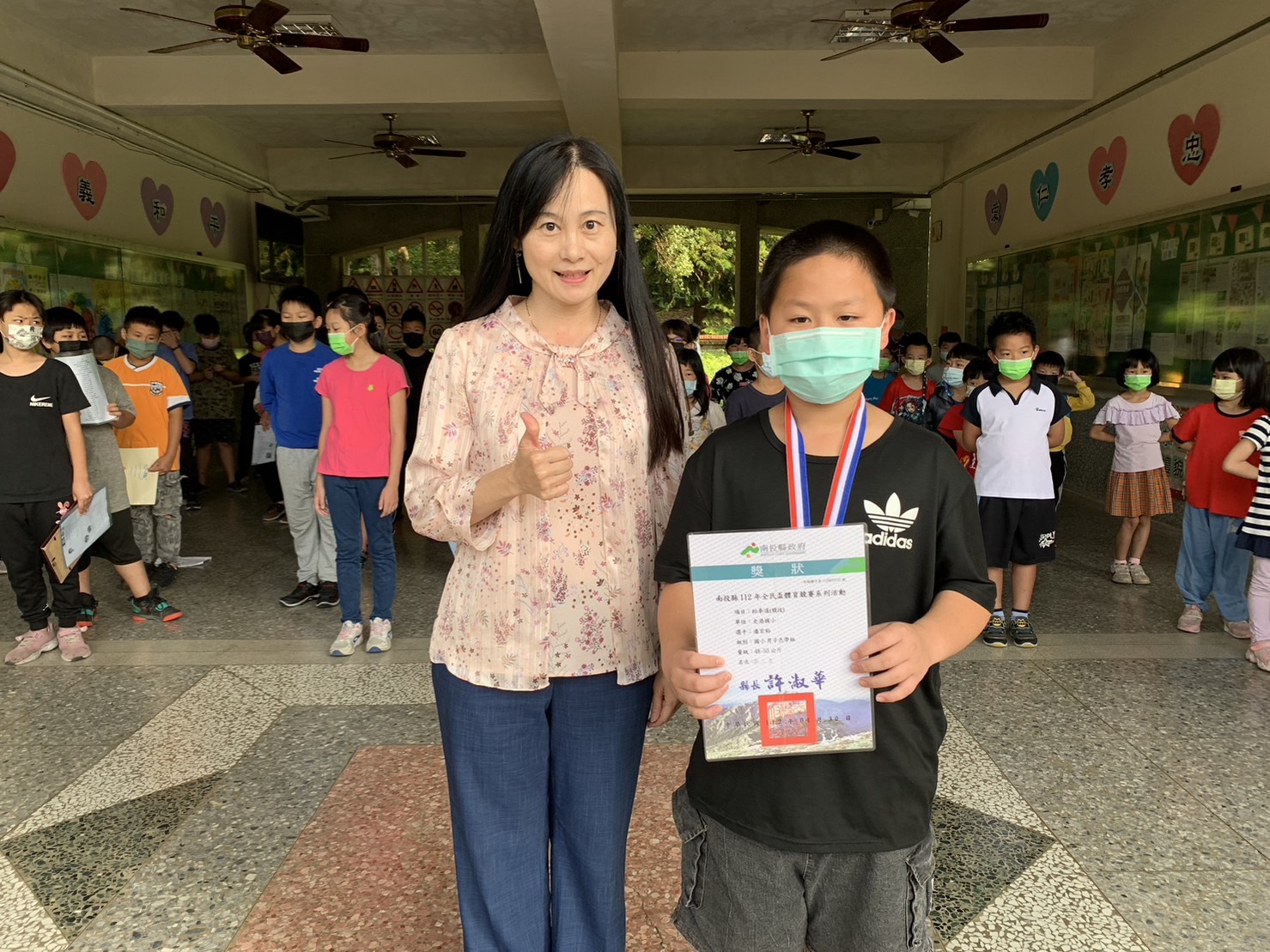 潘宏裕同學-南投縣112年全民盃體育競賽-跆拳道國小男子色帶組榮獲第三名
